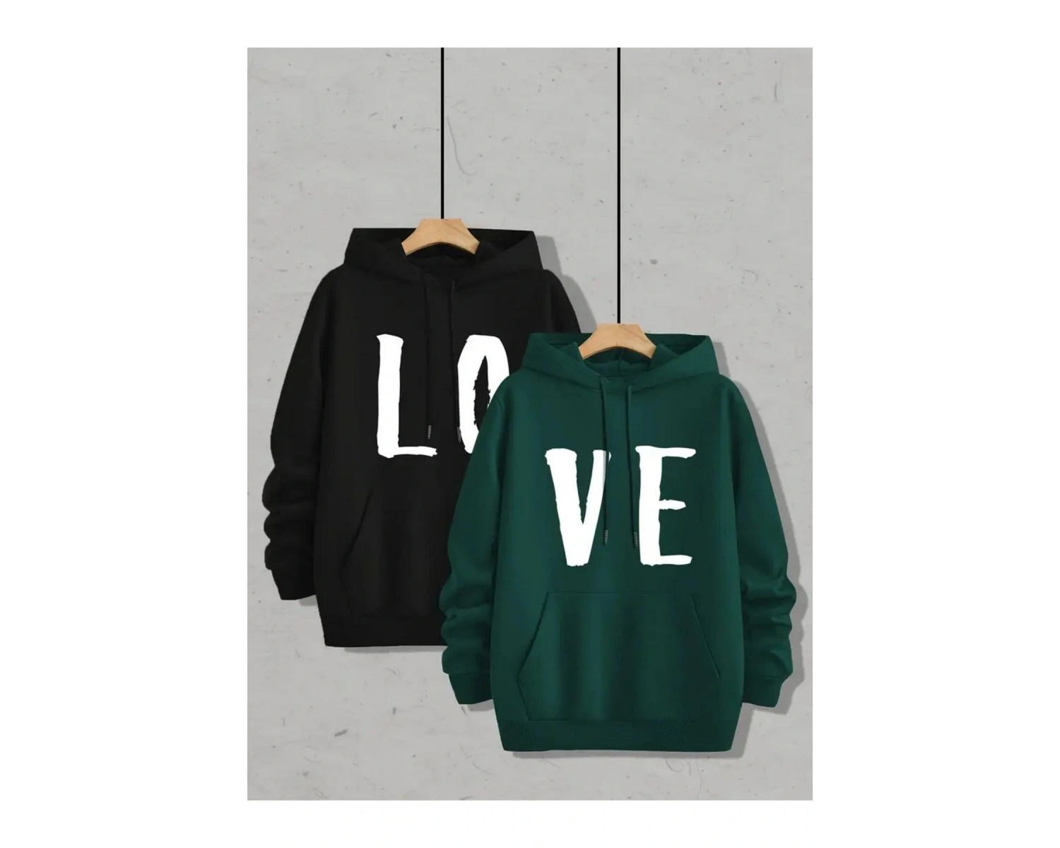 Renkli Kapşonlu Sweatshirt Çift Sevgili Kombinleri Couple Clothing