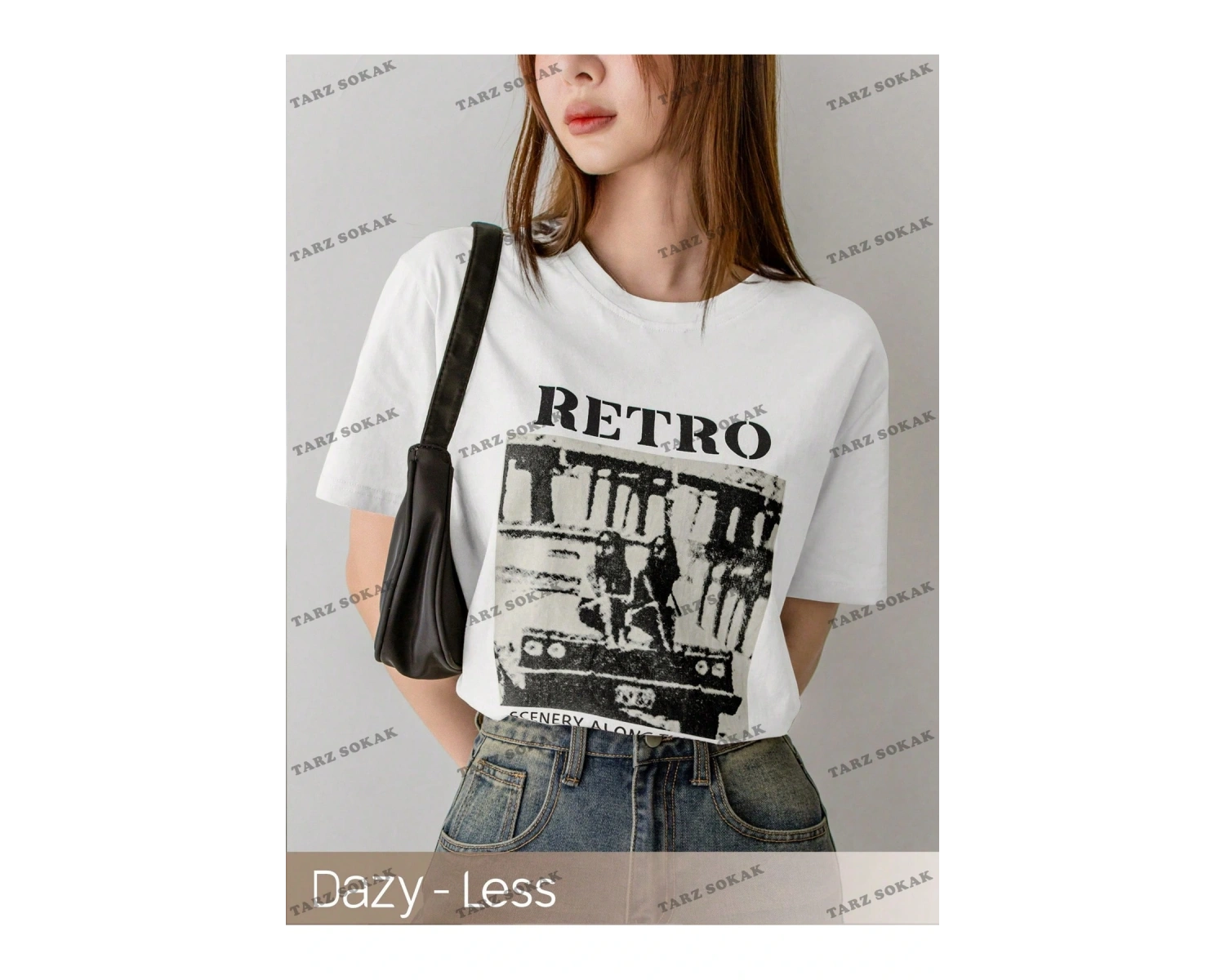 RETRO Baskılı Oversize Kalıp Unisex T-shirt