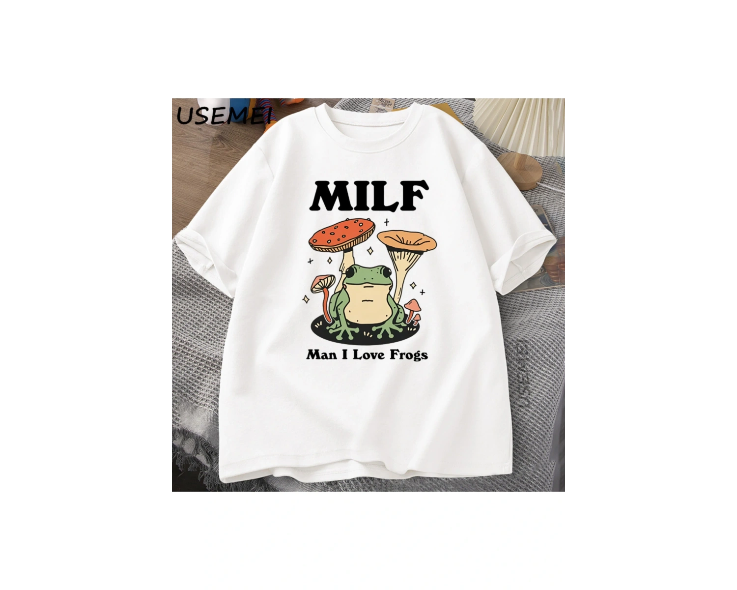 Retro Kurbağa Tshirt Komik MILF Kurbağa TCottagecore Kurbağa T-shirt Kurbağa Kurbağa 2825