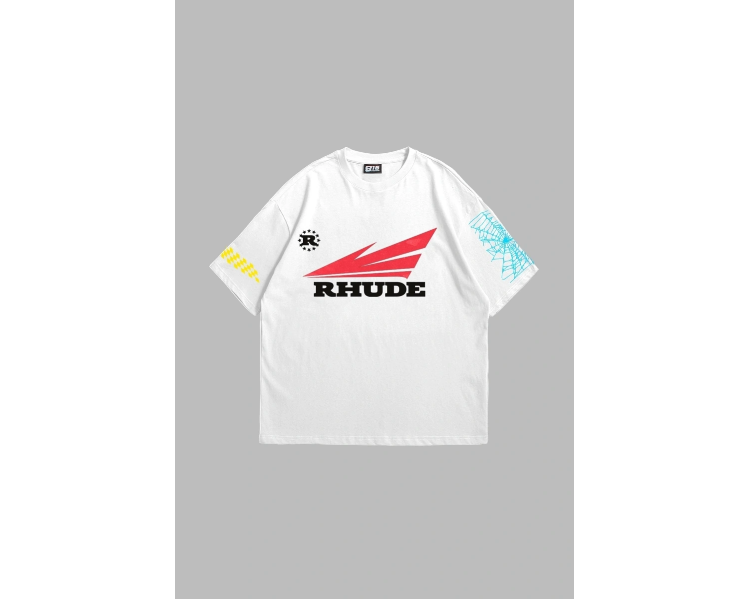 Rhude Baskılı Oversize Unisex Beyaz