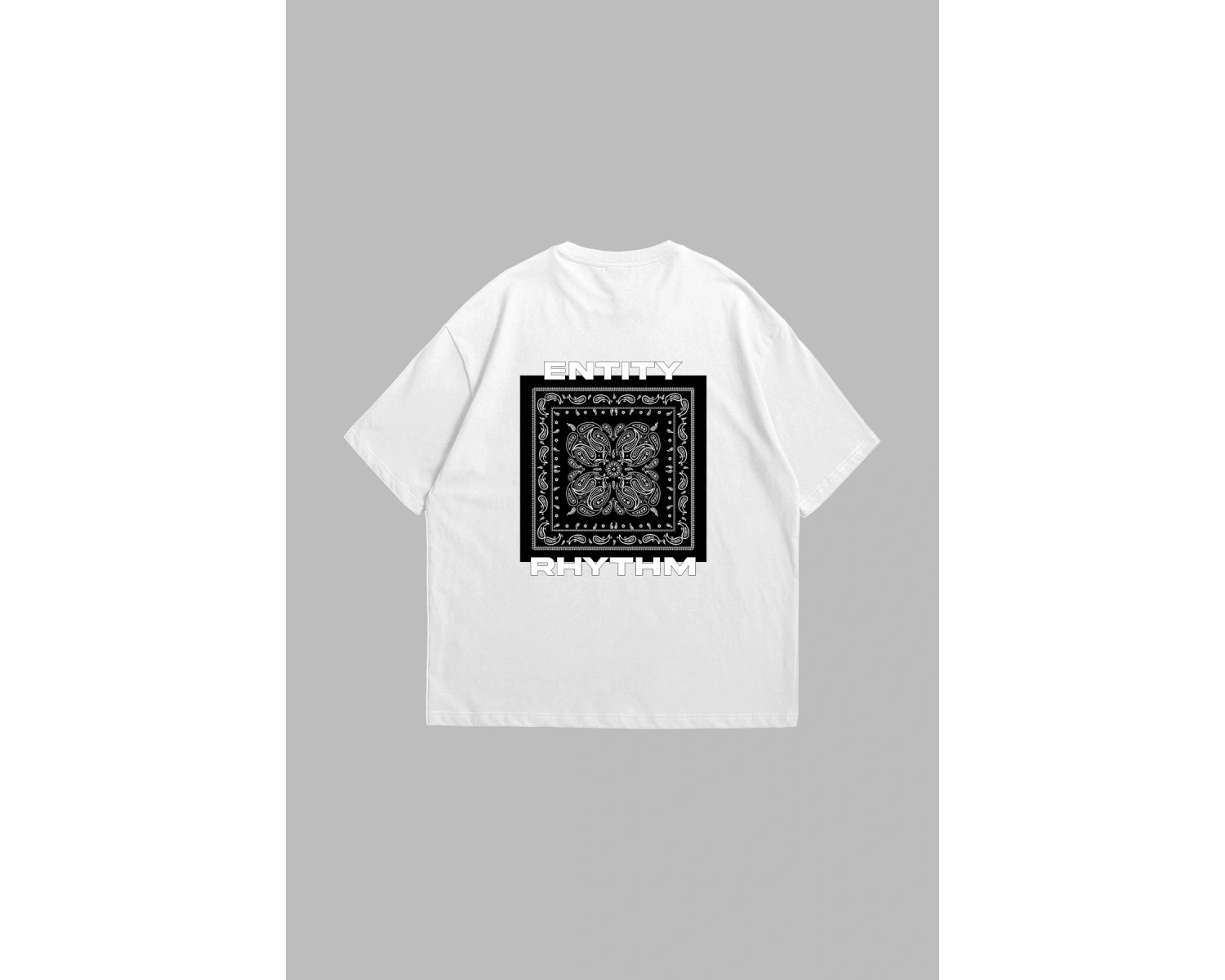 Rhythm Bandana Baskılı Oversize Unisex Beyaz