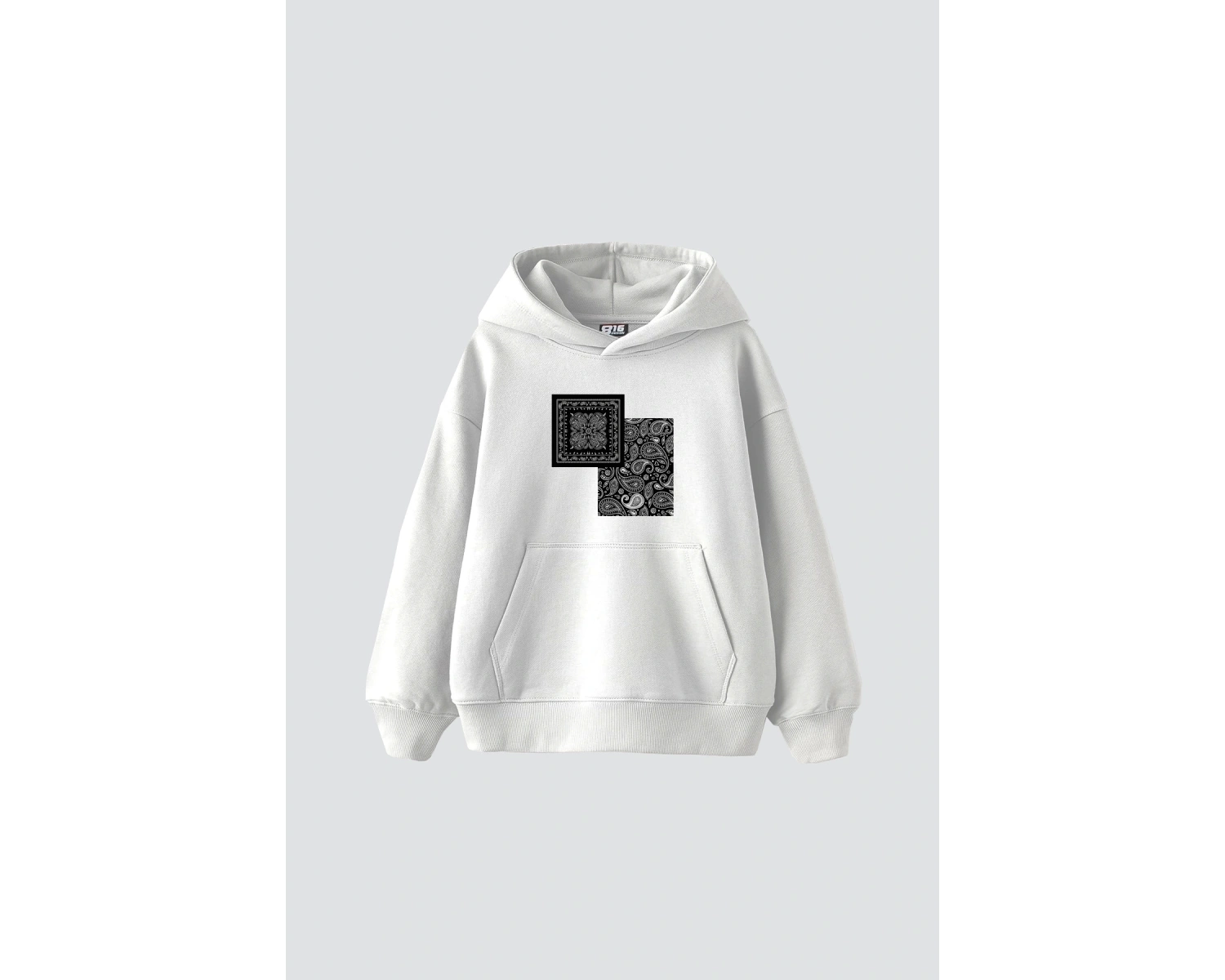 Rhythm Bandana Baskılı Oversize Unisex Beyaz