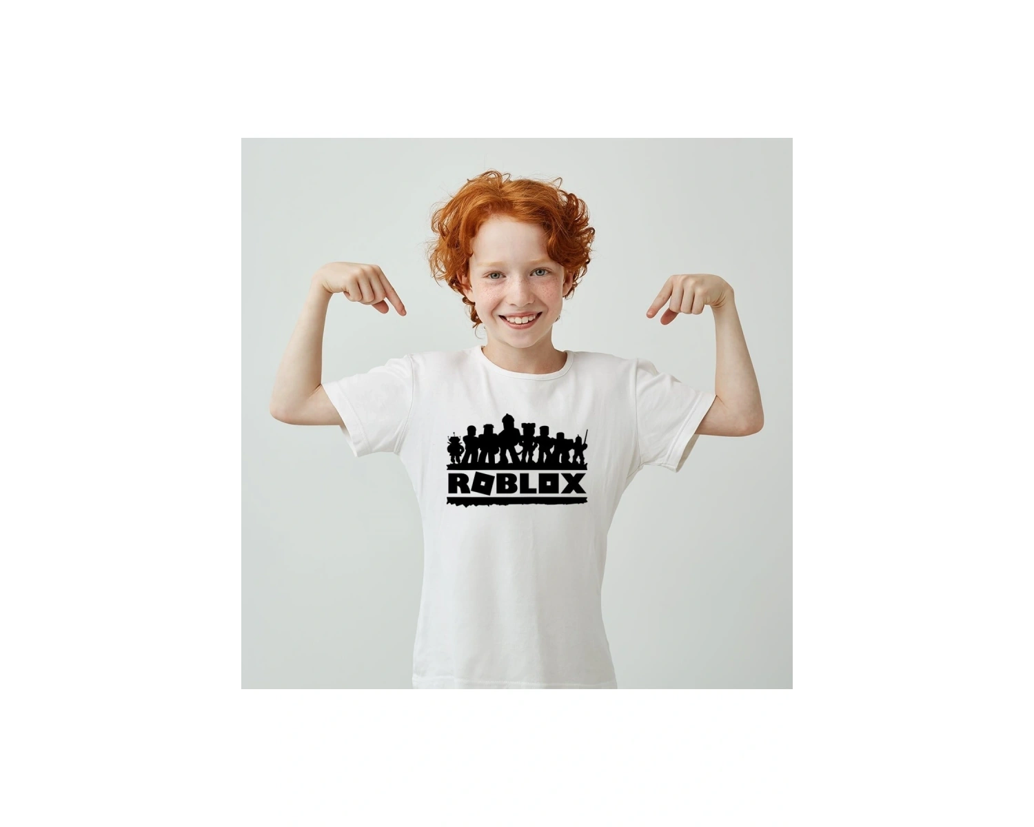 Roblox Baskılı Unisex Çocuk Tişört H17