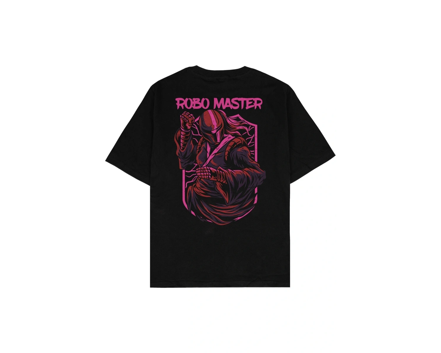 Robo Master Siyah Oversize Unisex T-shirt