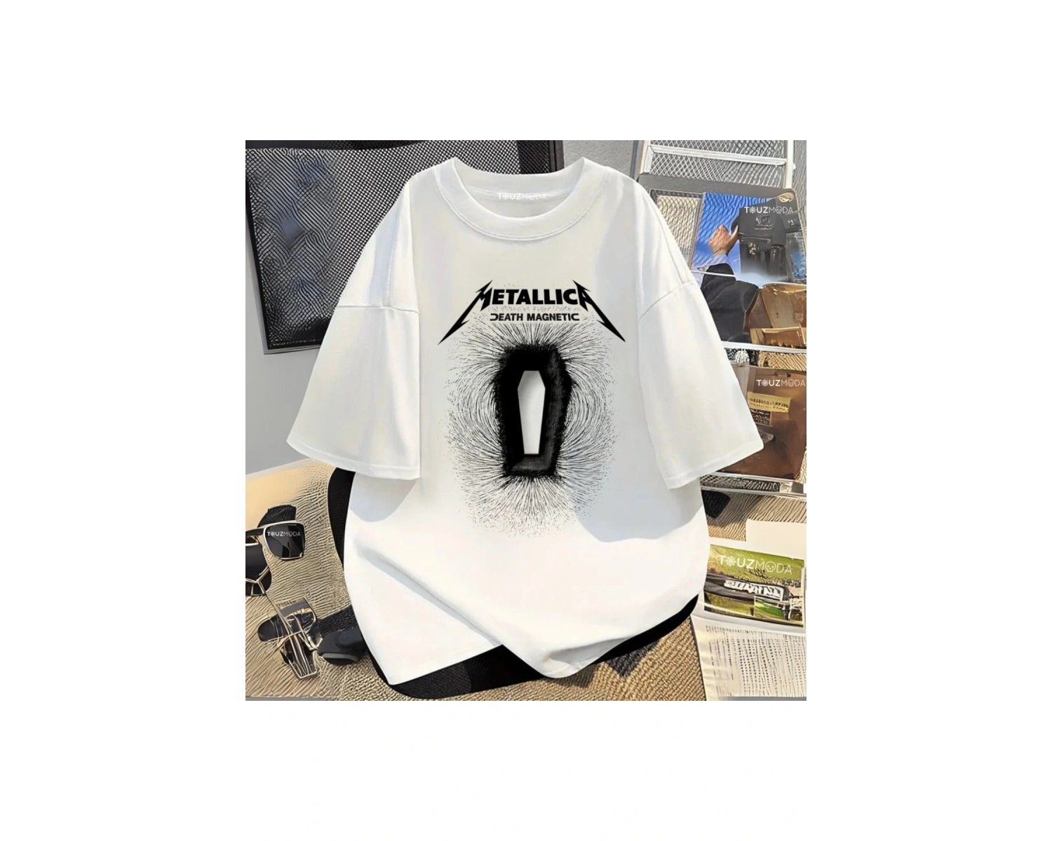 Rock Serisi Metallica Death Magnetic Baskılı Unisex Oversize