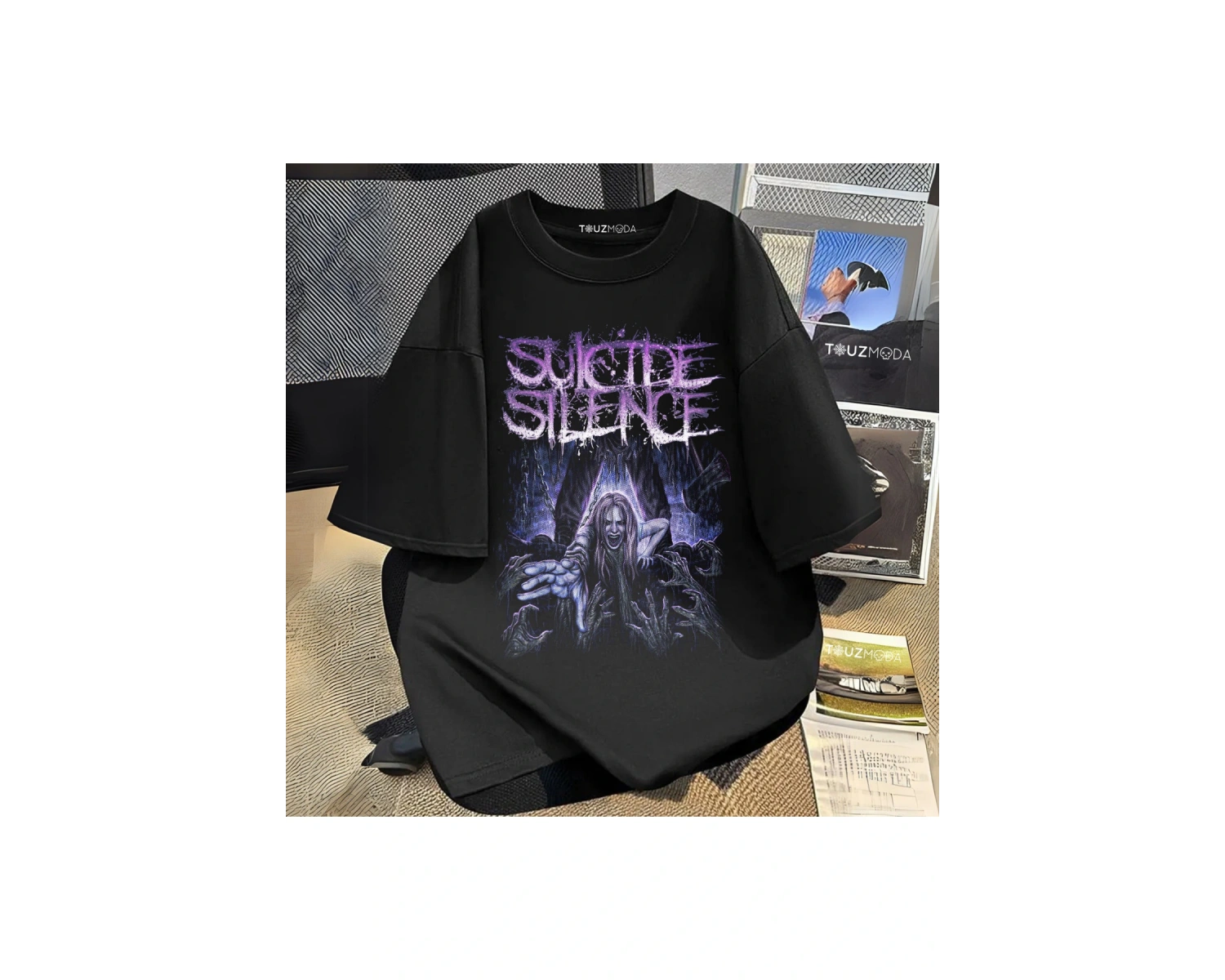 Rock Serisi Suicide Silence Baskılı Unisex Oversize
