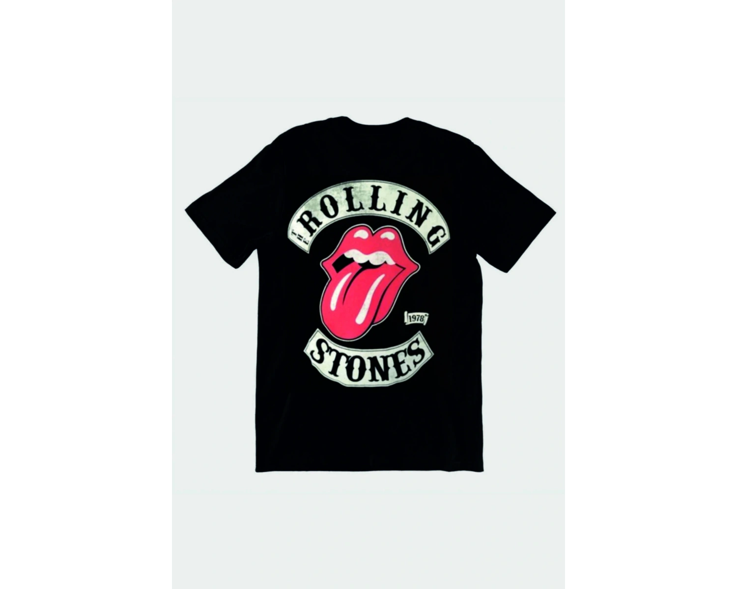 Rolling Stones Logo 1978 Rock Band Baskılı Battal Boy Penye Tişört