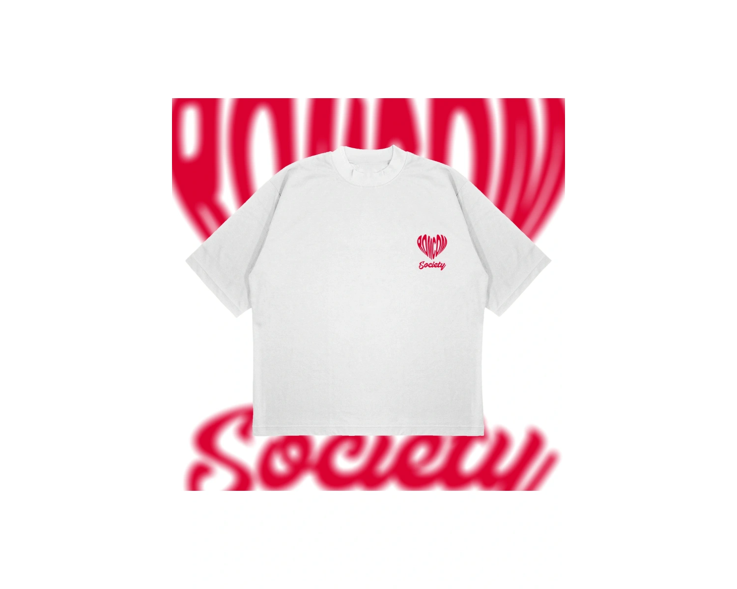 Romcom Society Baskılı Oversize Unisex Pamuklu Nefes Alan Kalın Kumaşlı