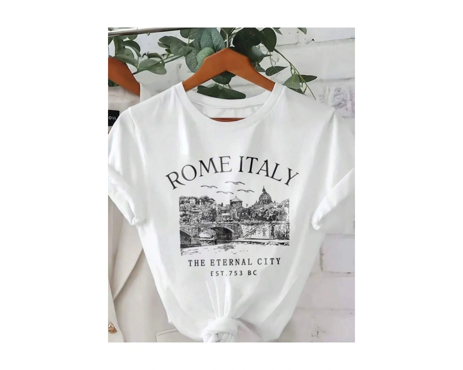 Rome Italy Desen Baskılı Basic