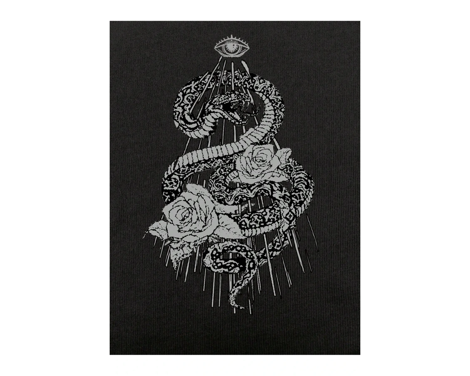 ROMWE Goth Yılan Grafikli Büyük Boy Tişört