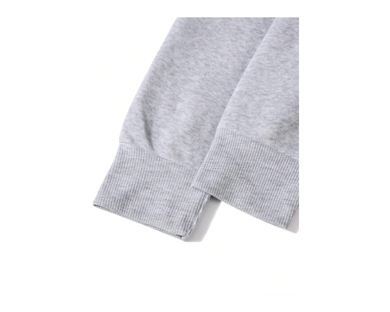 ROMWE Guys Figure & Slogan Graphic Drawstring Lined Hoodie Gri