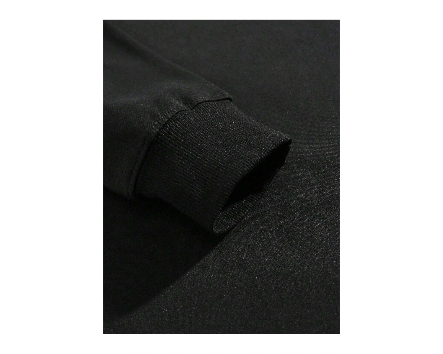 ROMWE Guys Letter & Skull Print Pullover Siyah