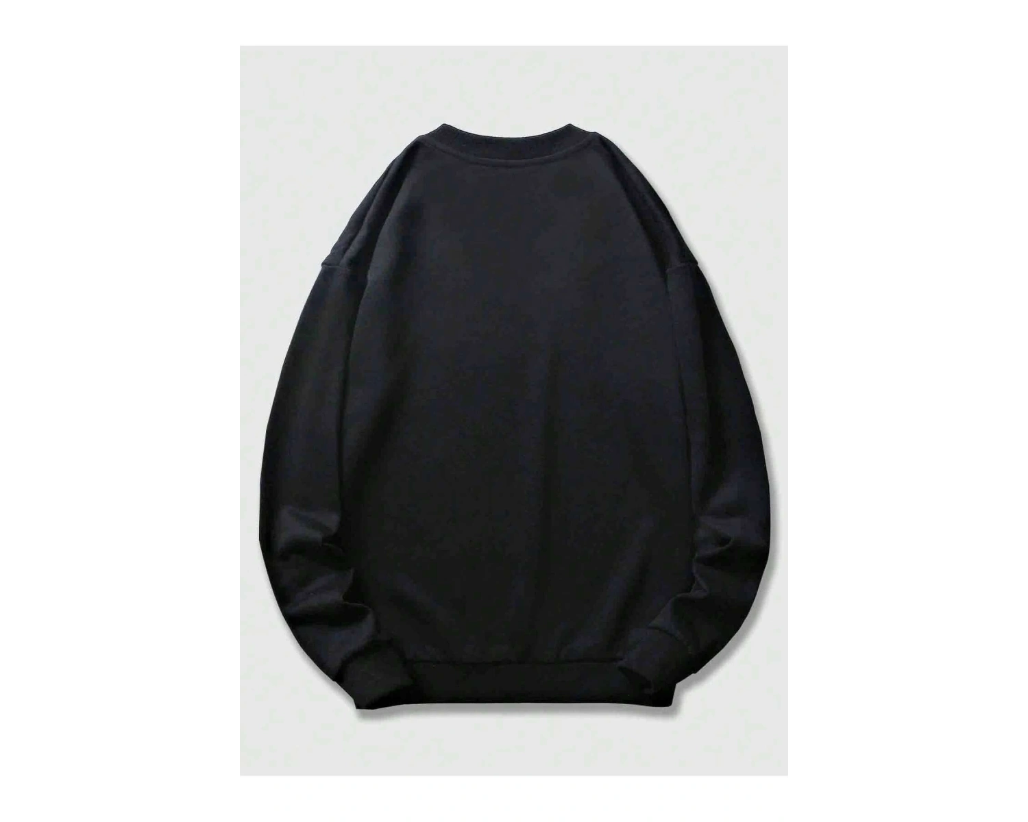 ROMWE Street Life Guys Mushroom And Slogan Graphic Sweatshirt Siyah