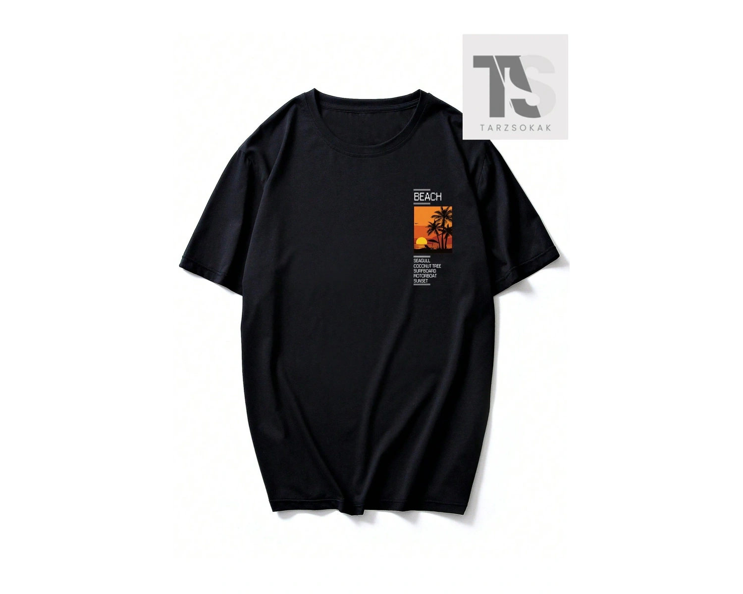 RSRT Erkek Hindistan Cevizi Ağacı ve Slogan Grafikli Tişört