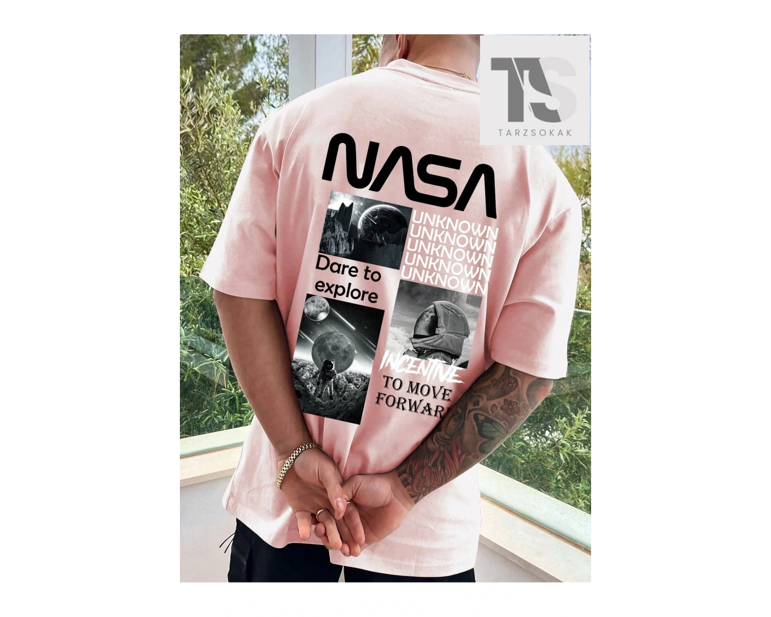 RSRT Erkek Tropikal Baskılı Tişört