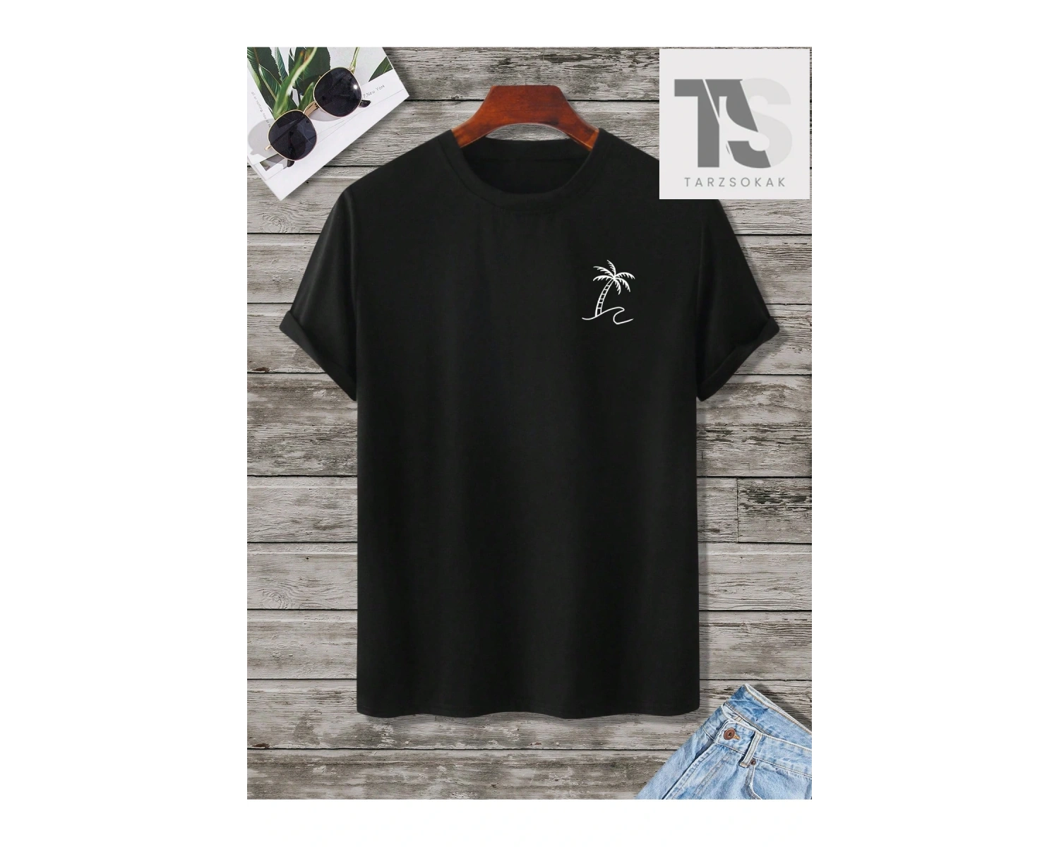 RSRT Erkek Tropikal Baskılı Tişört