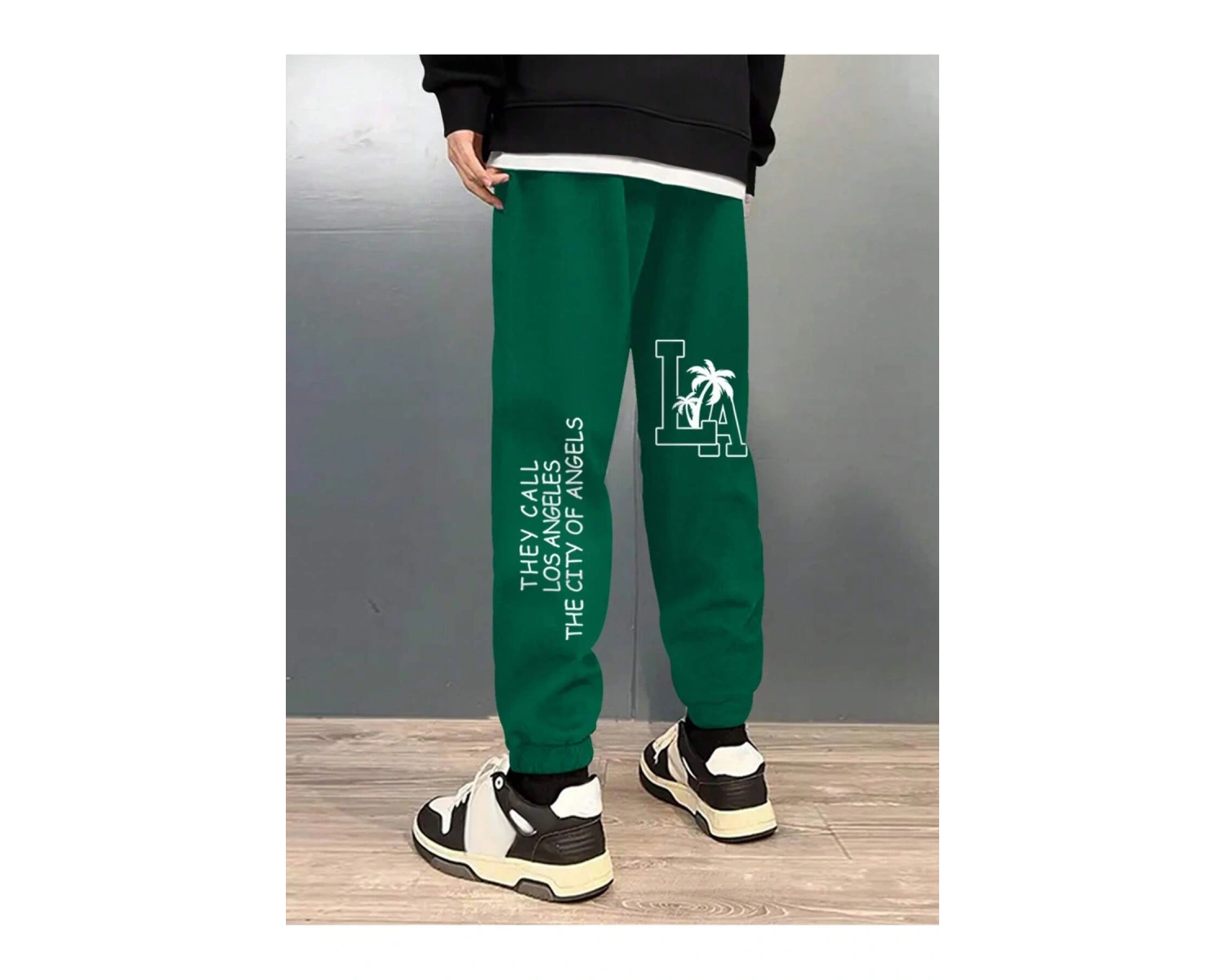 RSRT Letter Graphic Drawstring Waist Eşofman Altı