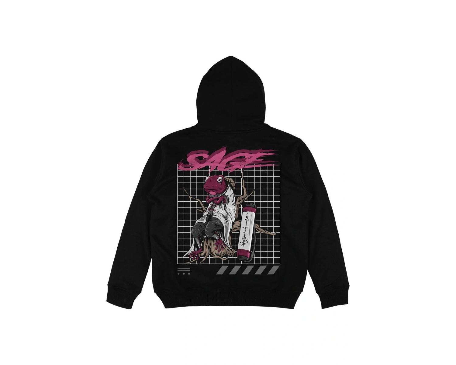 Sage Siyah Oversize Unisex Kapüşonlu Sweatshirt Hoodie