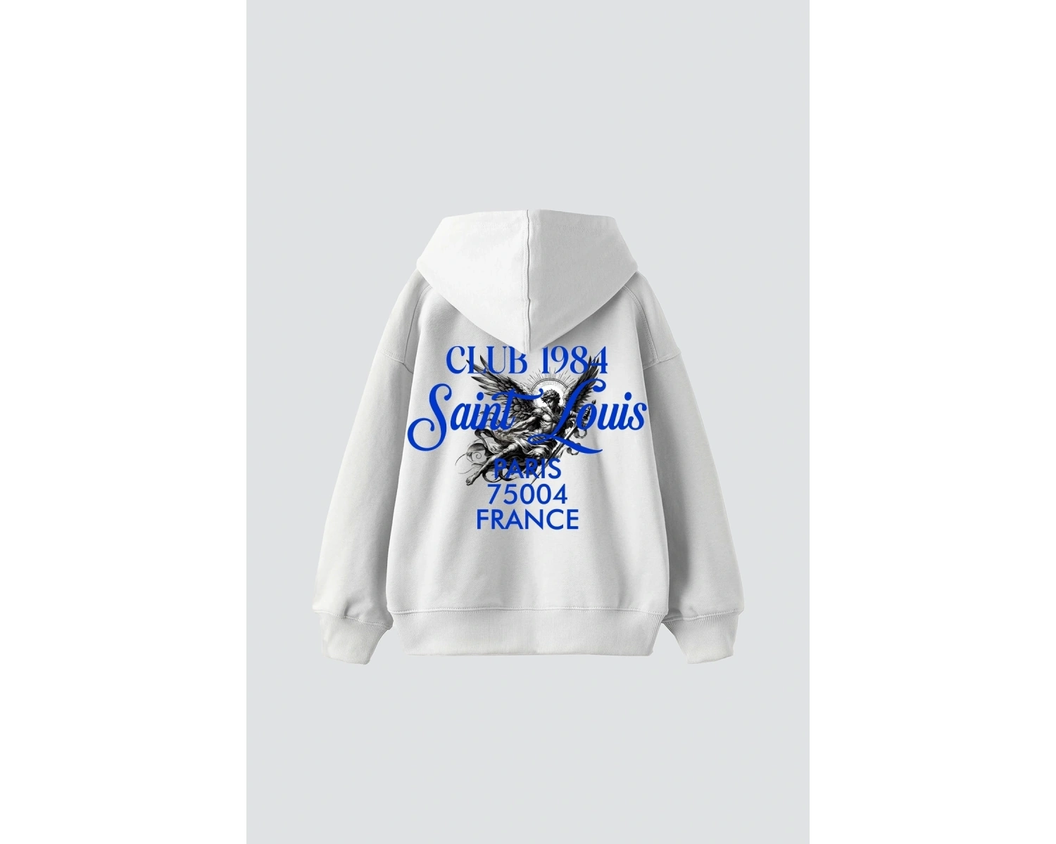 Saint Louis Baskılı Oversize Unisex Premium Beyaz