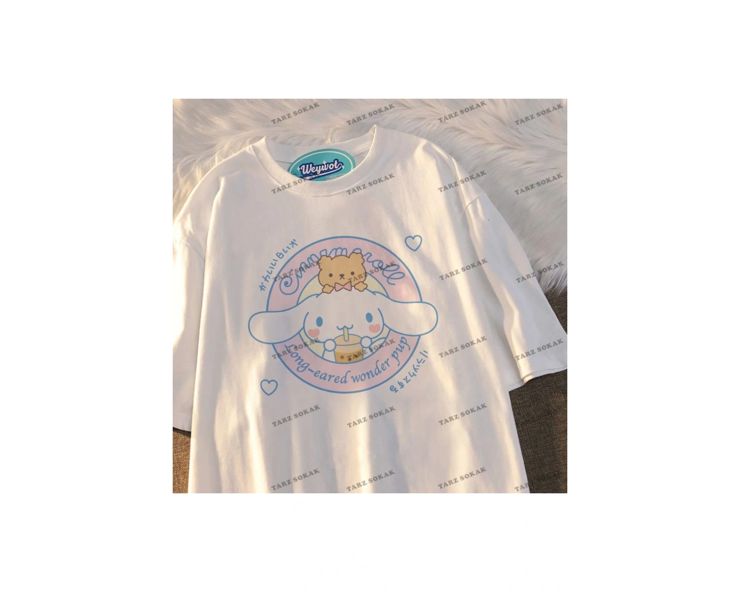 Sanrio Cinnamoroll kısa kollu giysi