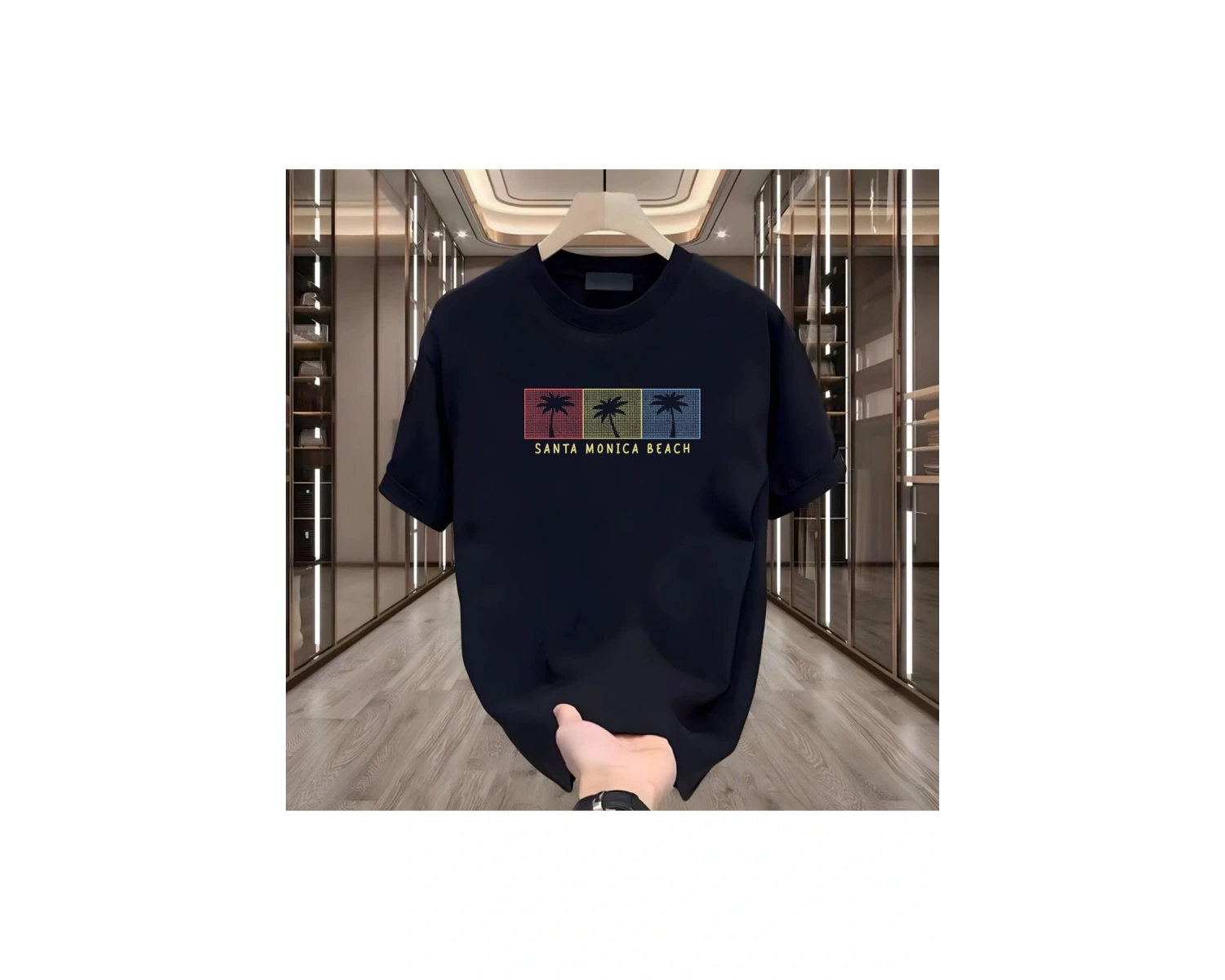 Santa Baskılı Beyaz