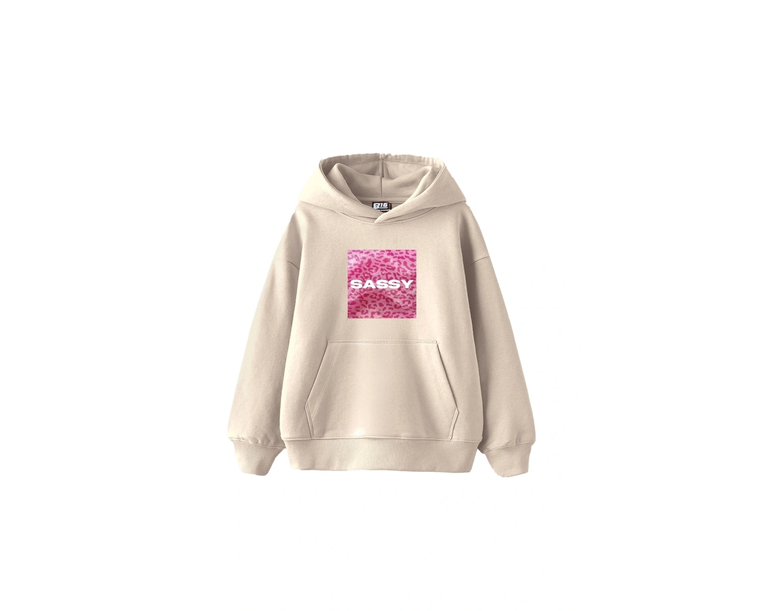 Sassy Baskılı Oversize Unisex Bej