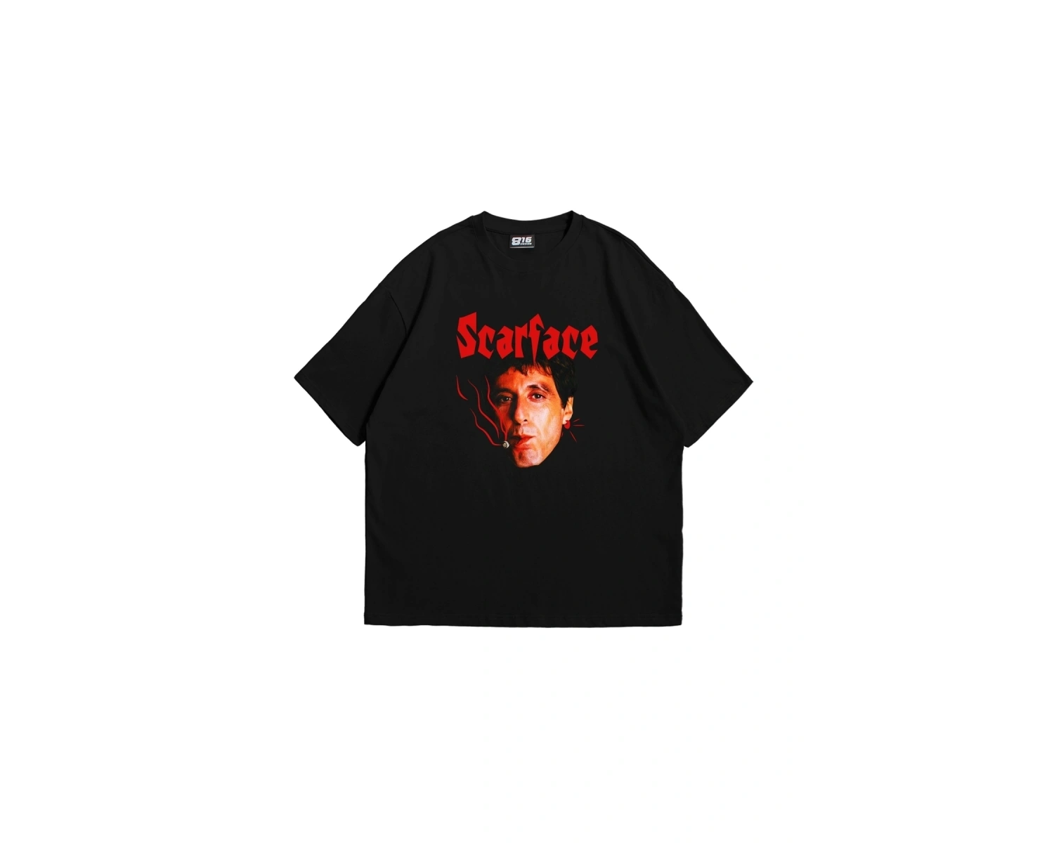 Scarface Baskılı Oversize Unisex Siyah