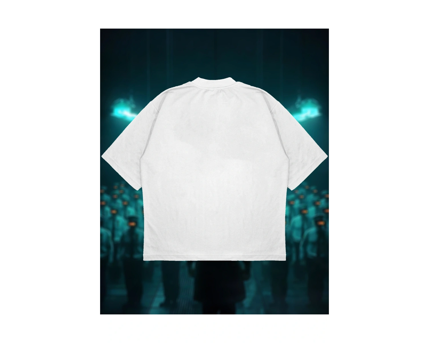 Sci-fi Society Baskılı Oversize Unisex Pamuklu Nefes Alan Kalın Kumaşlı