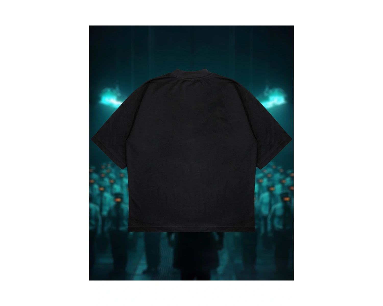 Sci-fi Society Baskılı Oversize Unisex Pamuklu Nefes Alan Kalın Kumaşlı