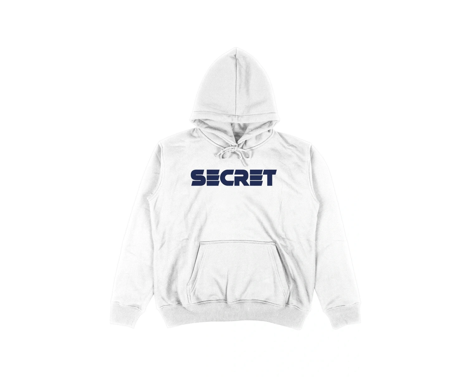 Secret Beyaz Oversize Unisex Kapüşonlu Sweatshirt Hoodie