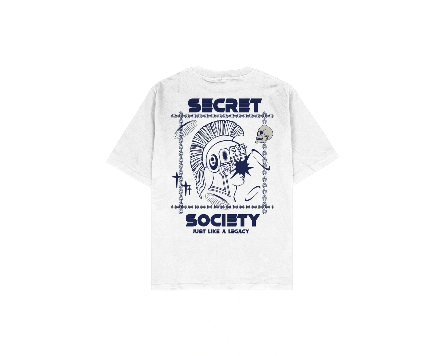 Secret Beyaz Oversize Unisex T-shirt