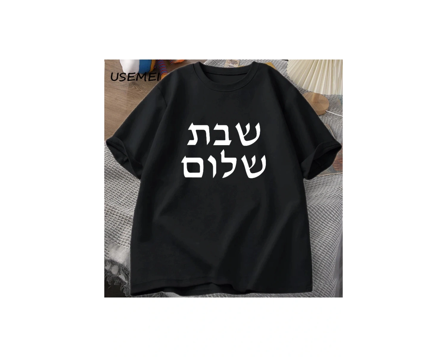 Shabbat Şalom T-shirt Erkekler Yahudi T Shirt Shabbat Tee Pamuk erkek Giysileri Tshirt Kısa K 2817