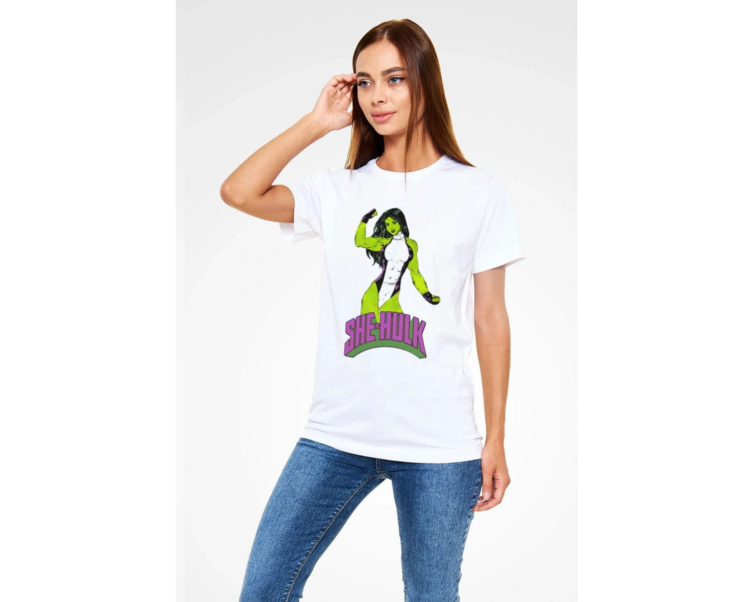 She-Hulk Beyaz Unisex Tişört T-Shirt
