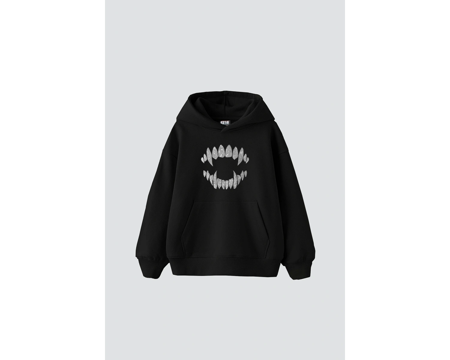 Shining Teeth Baskılı Oversize Unisex Premium Beyaz