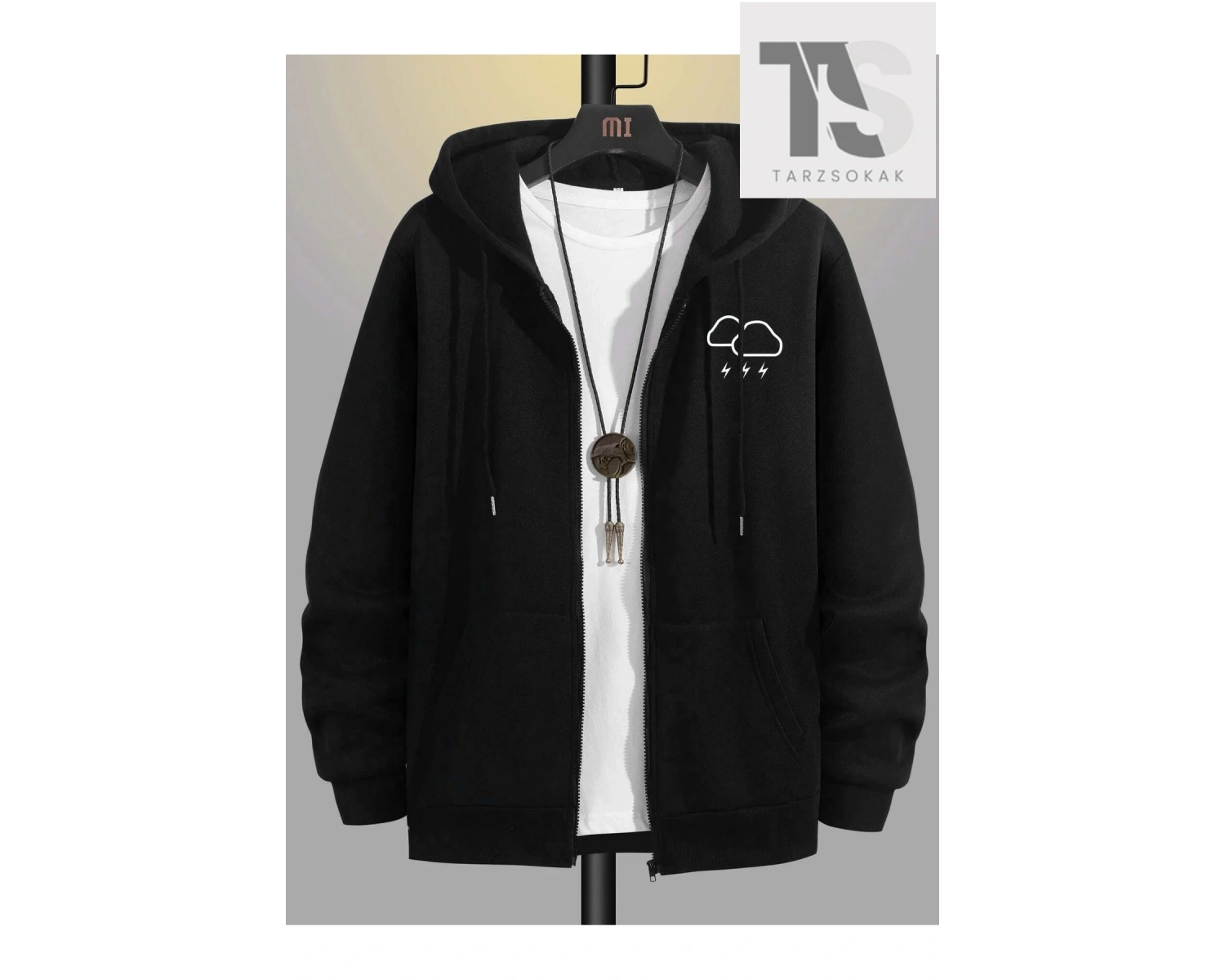 Şimşek Bulut Sweatshirt Fermuarlı Hırka