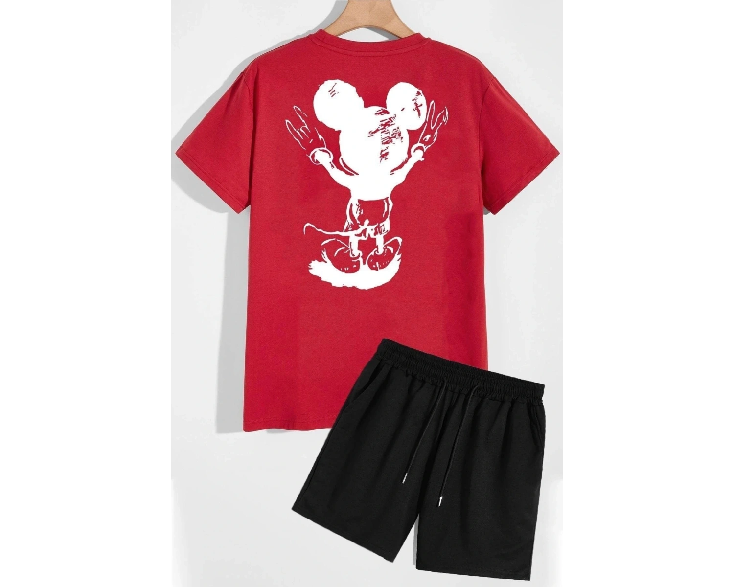 Sırt Baskılı Şort T-shirt Eşofman Takımı Rockfare