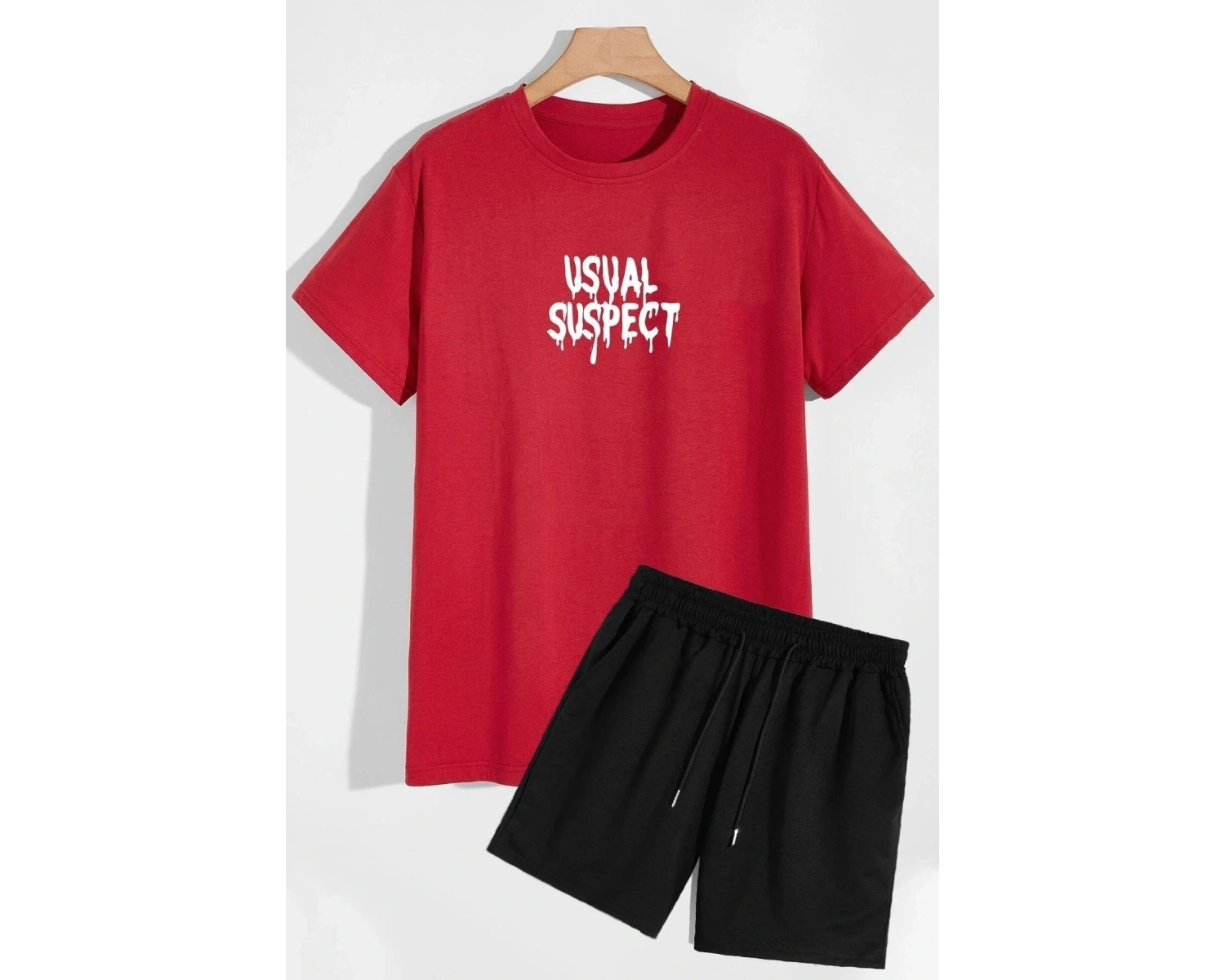 Sırt Baskılı Şort T-shirt Eşofman Takımı Rockfare