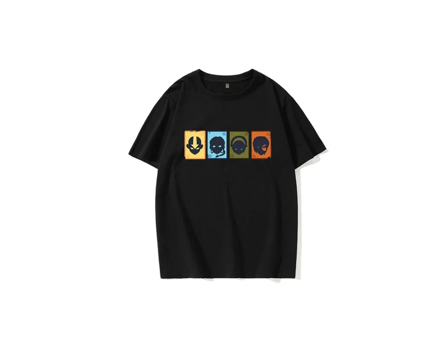 Siyah Avatar Son Hava Bükücü Tee Appa Yip Harajuku AB Boyutu Tshirt Mange Y2k s