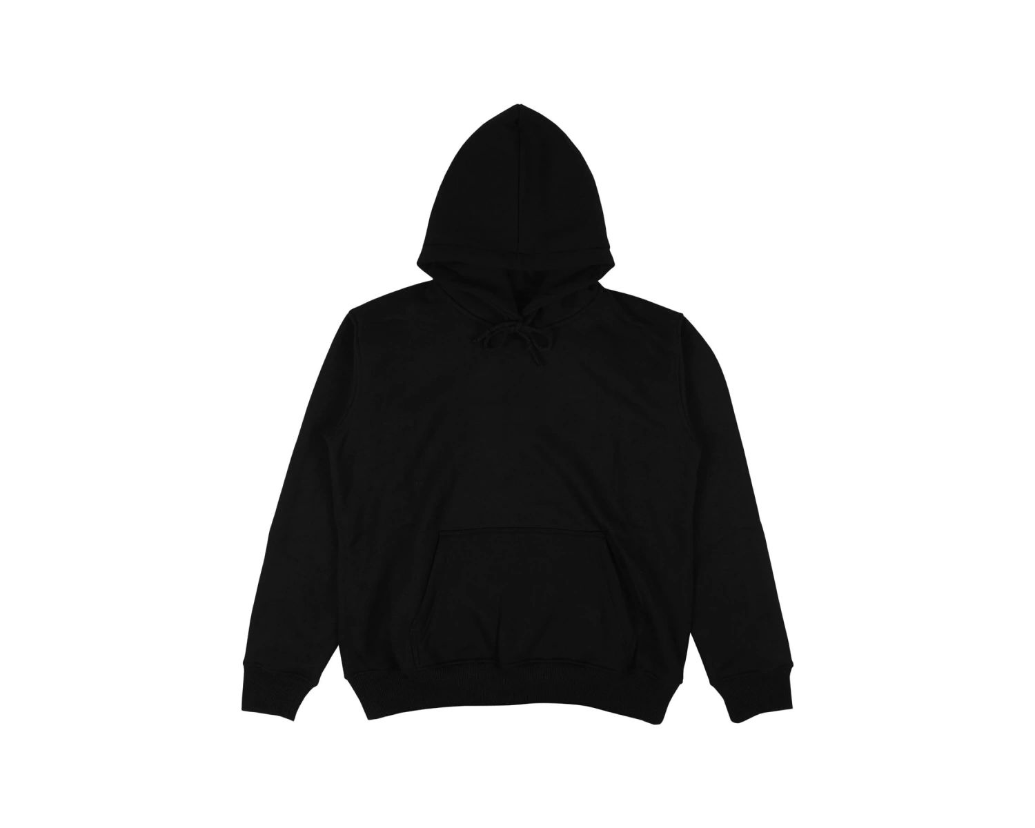 Siyah Basic  Oversize Unisex Kapüşonlu Sweatshirt Hoodie