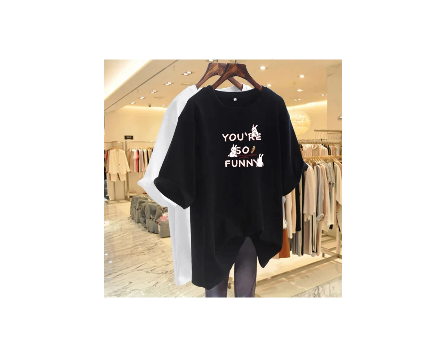 Siyah Gevşek Yaz Üstleri Kapak Göbek ve Daha İnce Görünmenizi Sağlayın Grafik