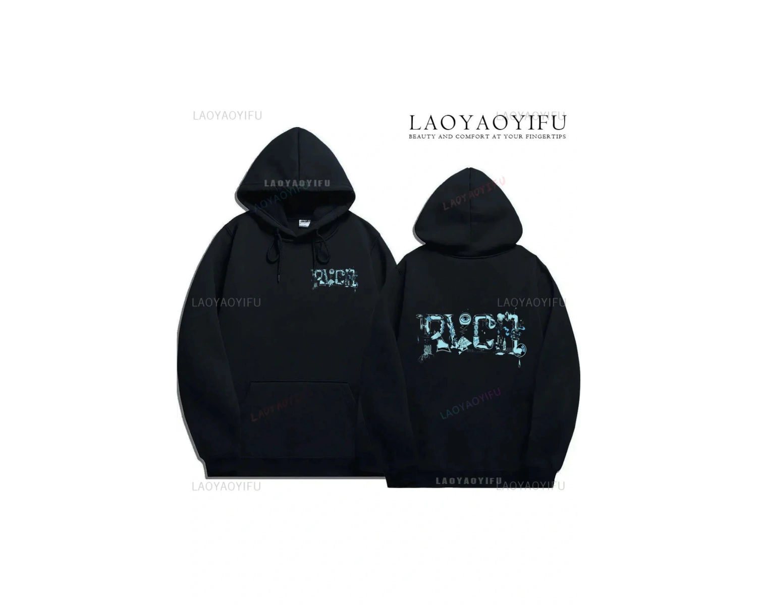 Siyah Grafik Giyim Sokak Şıklığı