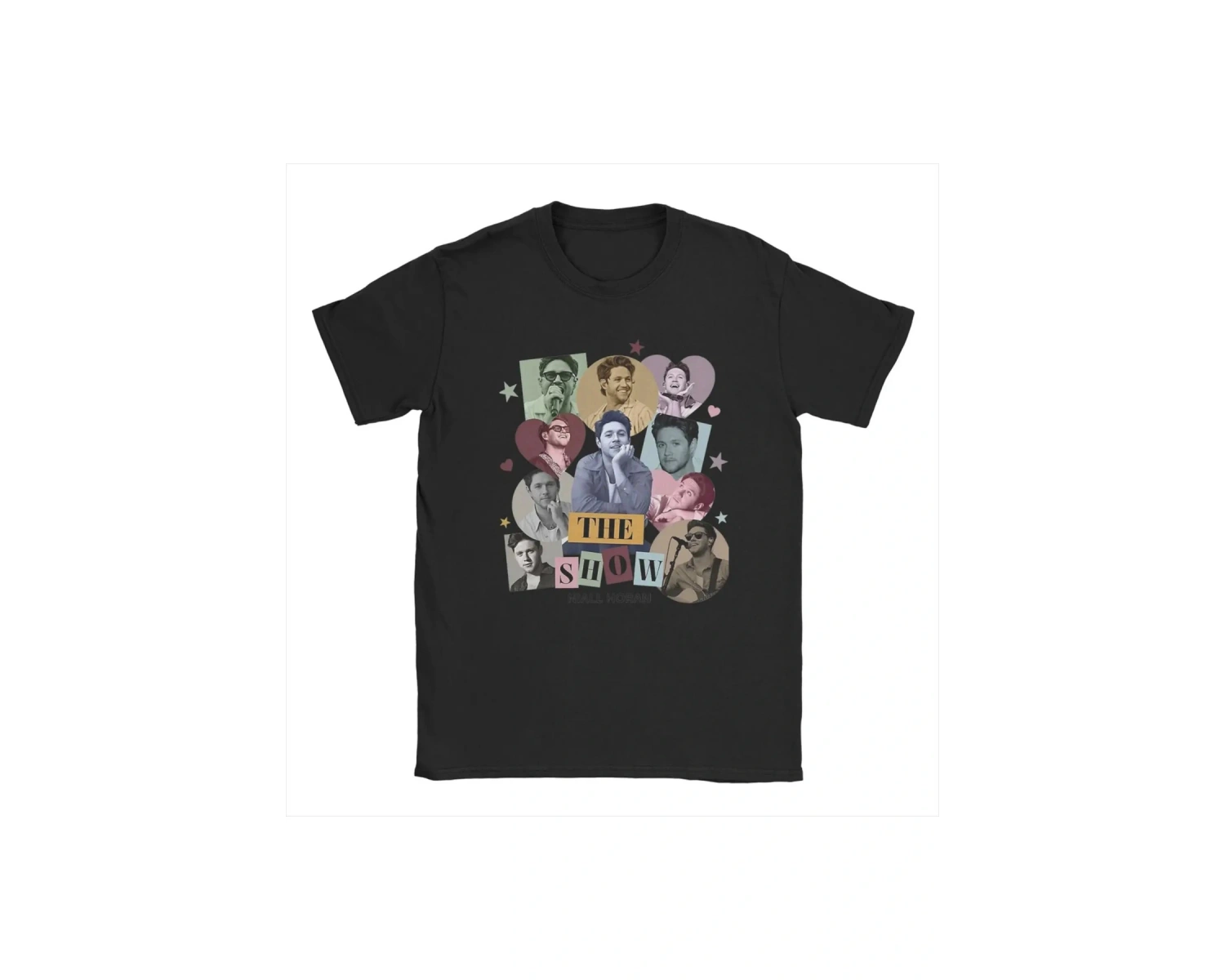 Siyah Harry ve Niall Horan Aşk Tur ler lar için Çılgın Yuvarlak Boyun Tee