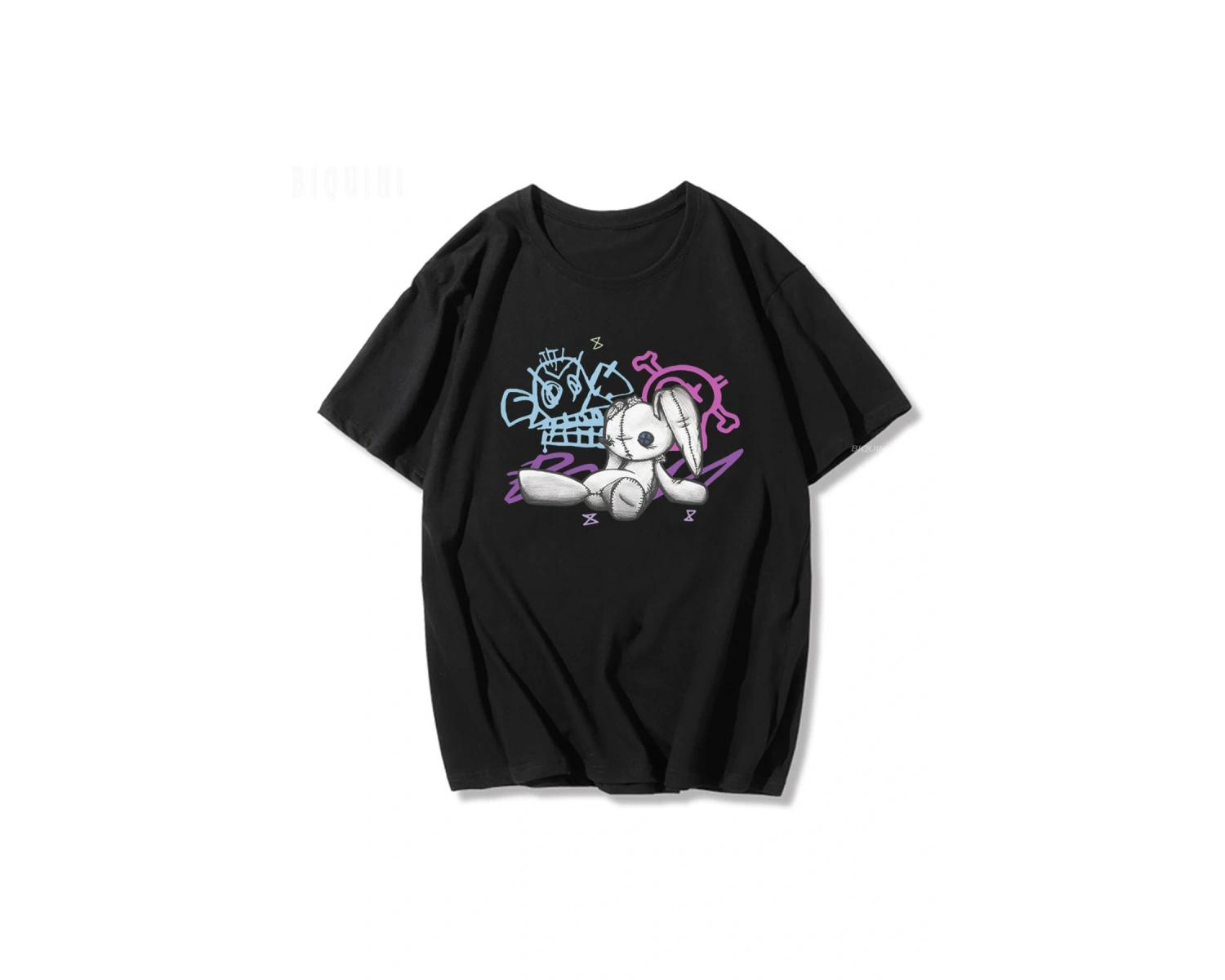 Siyah Jinx Arcane Maymun Anime Cosplay Tees Unisex Grunge Estetik %