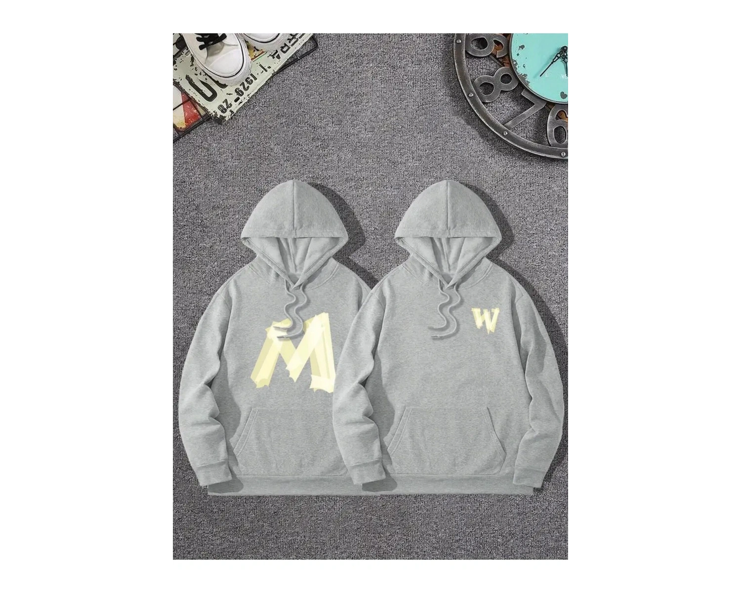 Siyah Kapşonlu Sweatshirt Çift Sevgili Kombinleri Couple Clothing