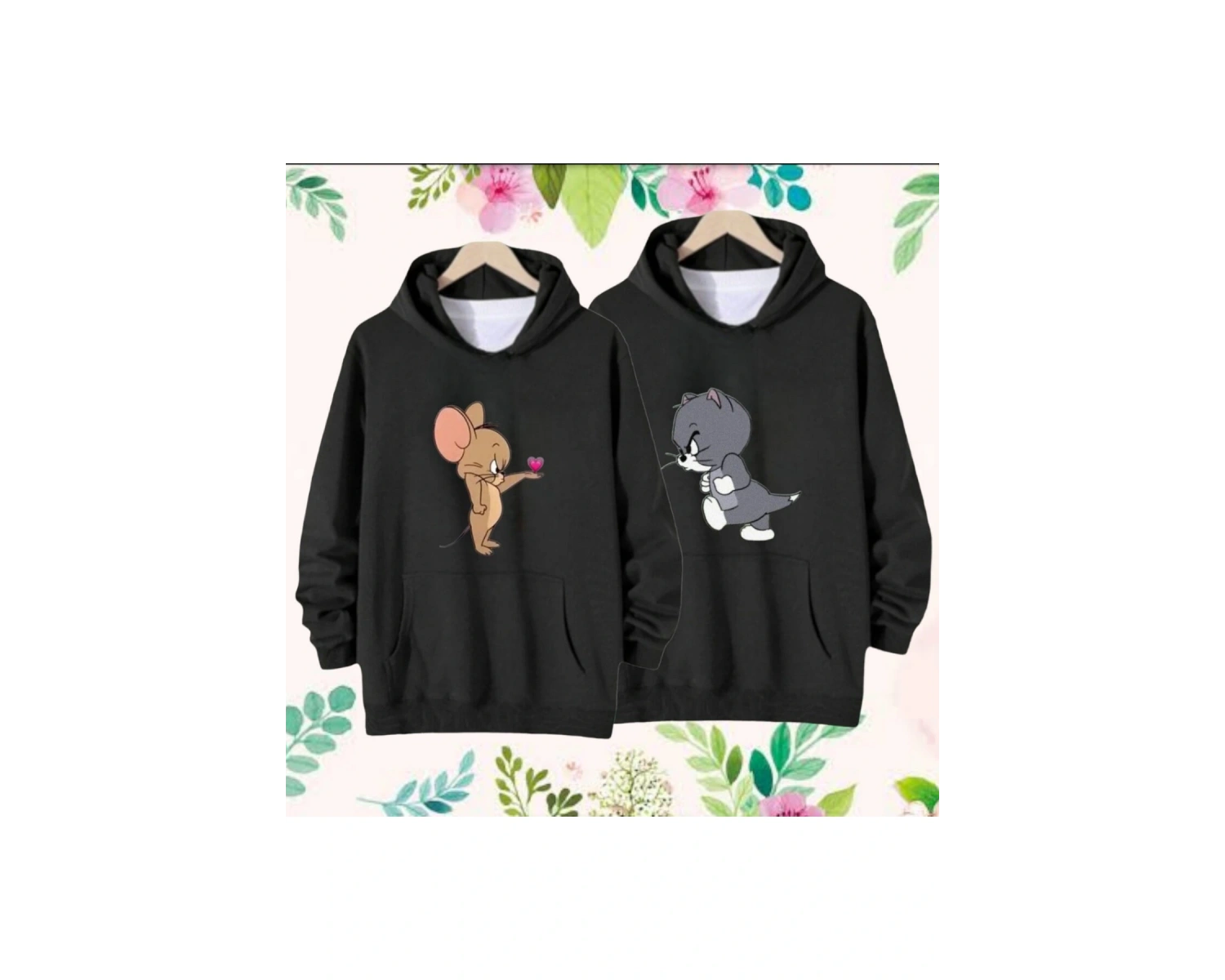 Siyah Kapşonlu Sweatshirt Çift Sevgili Kombinleri Couple Clothing