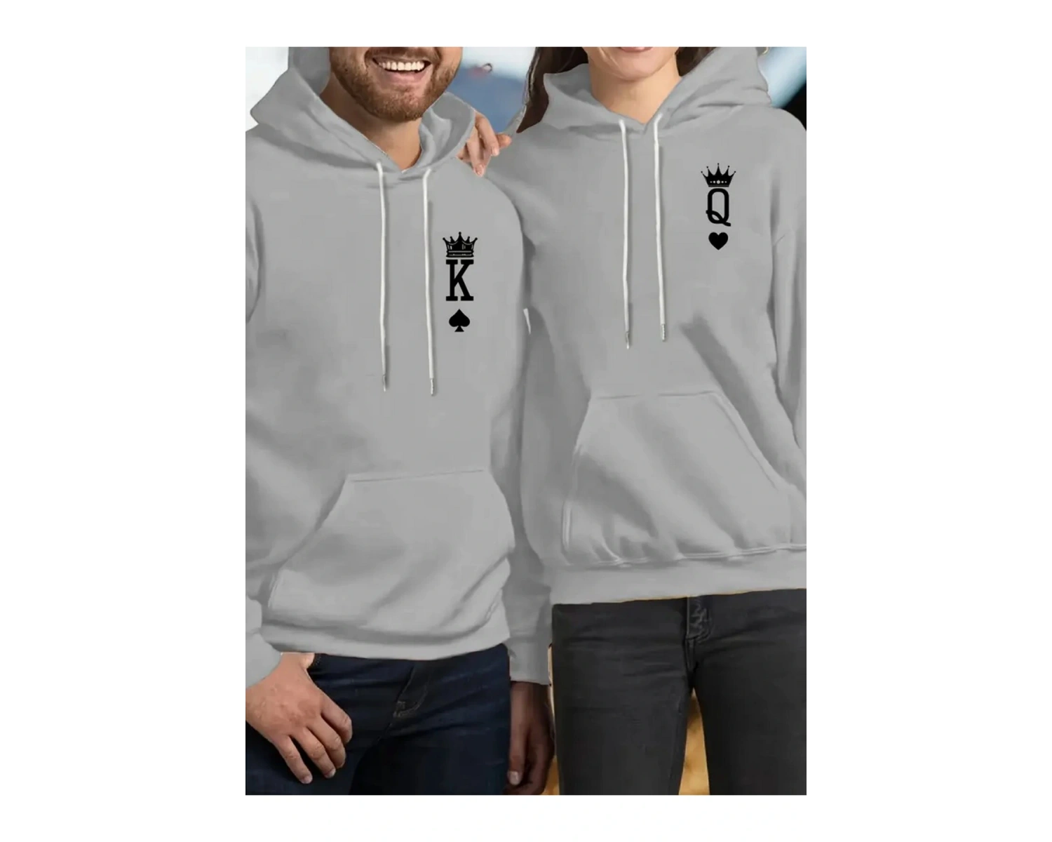 Siyah Kapşonlu Sweatshirt Çift Sevgili Kombinleri Couple Clothing