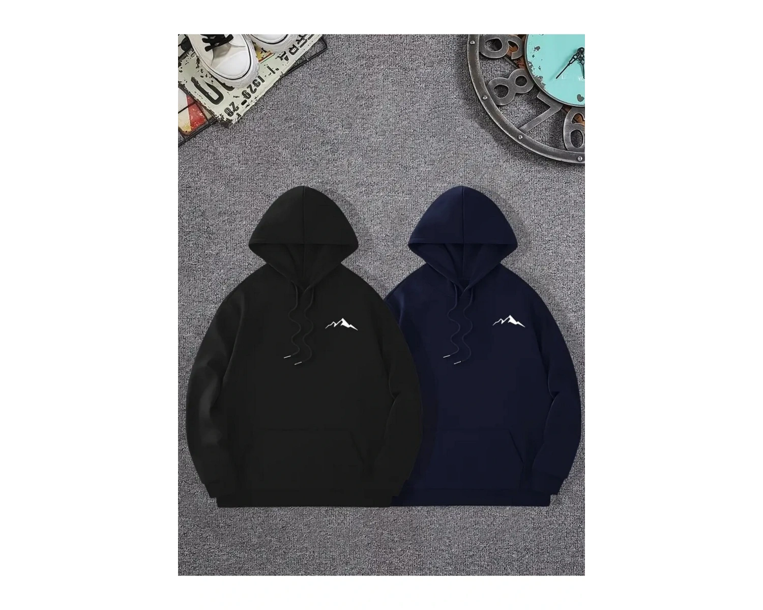 Siyah Kapşonlu Sweatshirt Çift Sevgili Kombinleri Couple Clothing