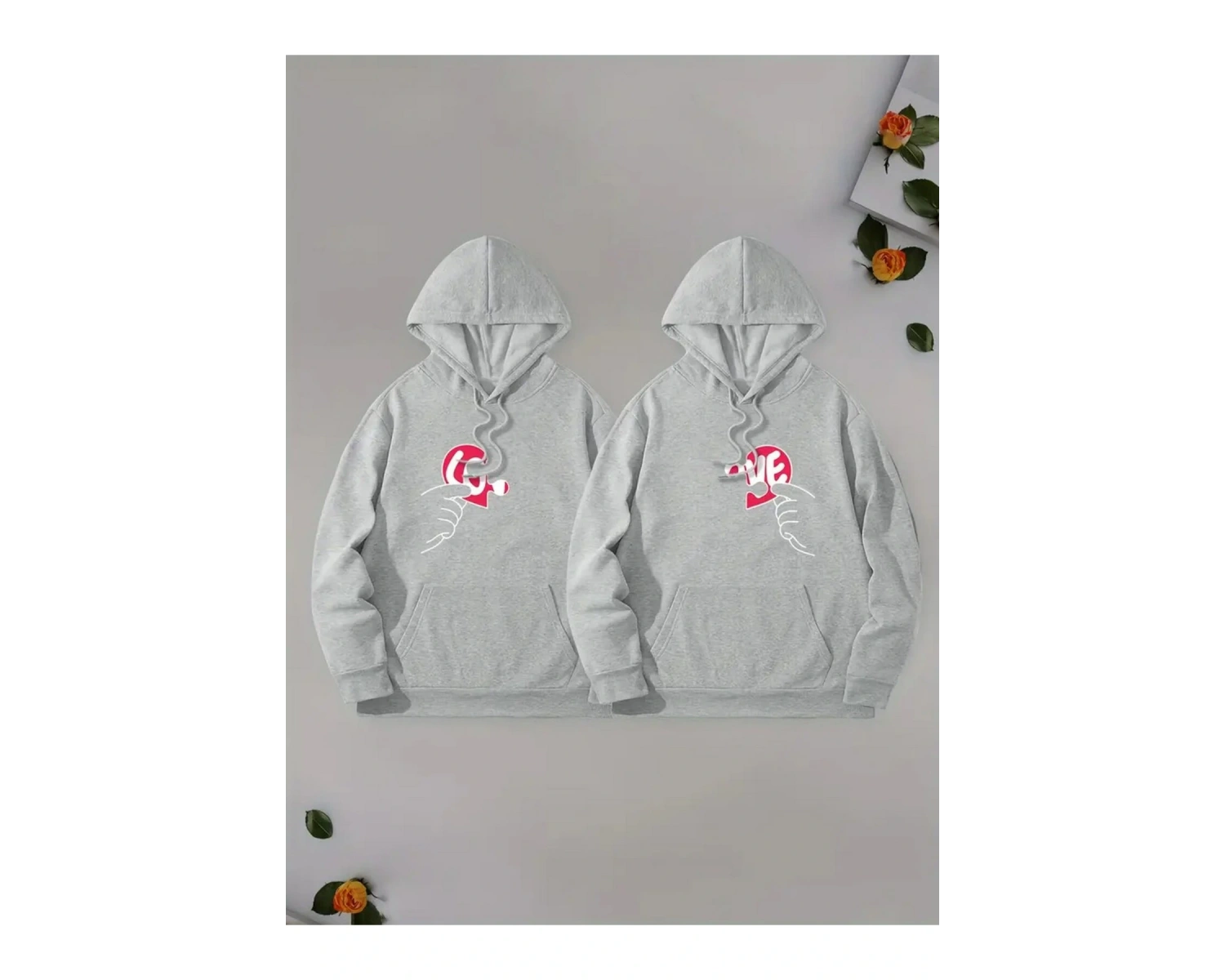 Siyah Kapşonlu Sweatshirt Çift Sevgili Kombinleri Couple Clothing