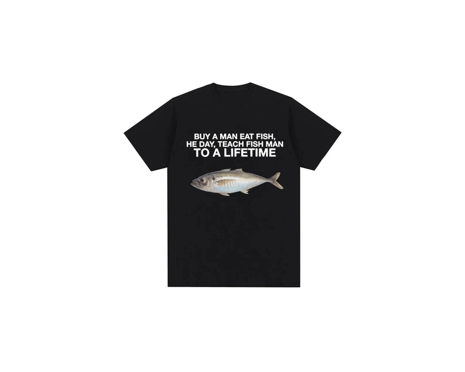 Siyah Komik Balık Diyagramı Meme Grafik Retro