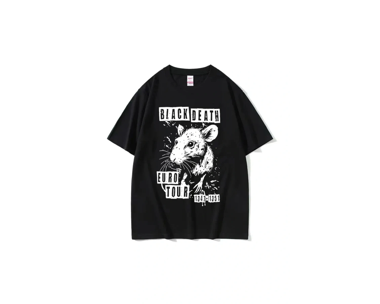 Siyah Komik Peynir Yiyen Makinesi Japon Sıçan Grafik ler Vintage